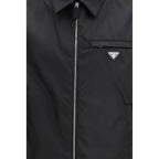 Black Recycled Polyamide Full-Length Jacket