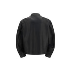 Black Calf Leather Bos Taurus Biker Jacket