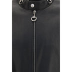 Black Calf Leather Bos Taurus Biker Jacket