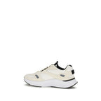 White Fabric Low Top Sneakers