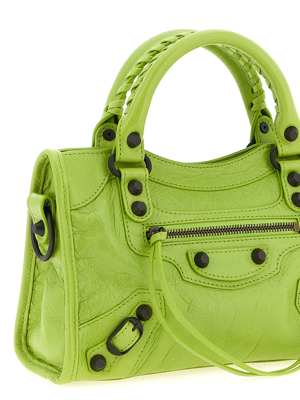 Bicolor Lamb Leather Handbag