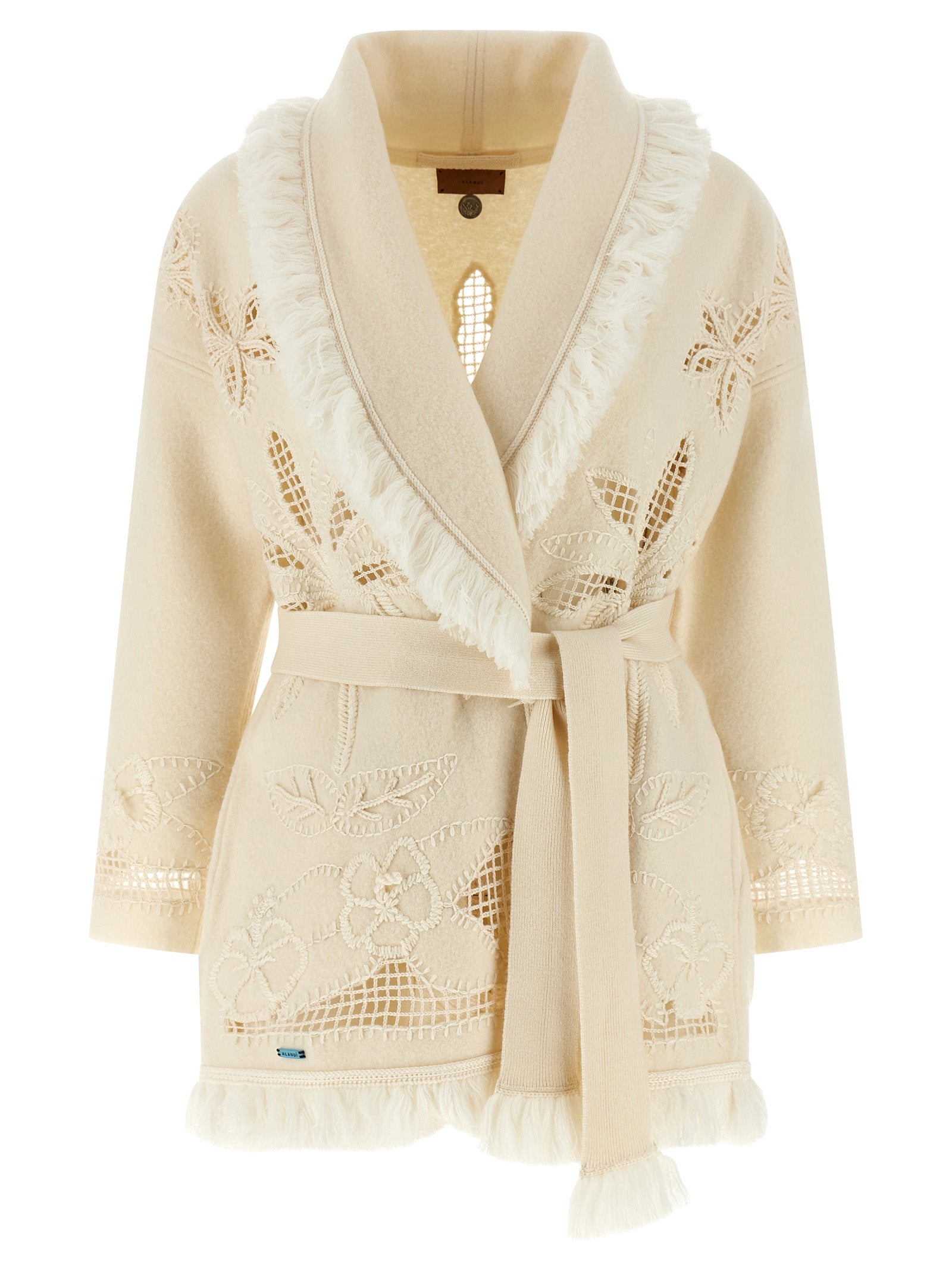 White Virgin Wool Cardigan