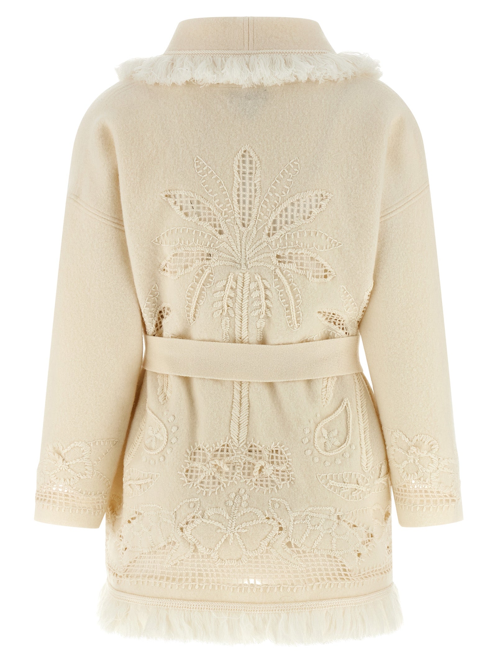 White Virgin Wool Cardigan