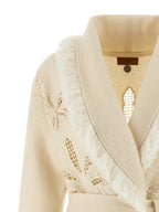 White Virgin Wool Cardigan