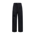 Black Cotton Casual Pants