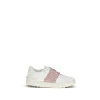 White Calf Leather Bos Taurus Low Top Sneakers