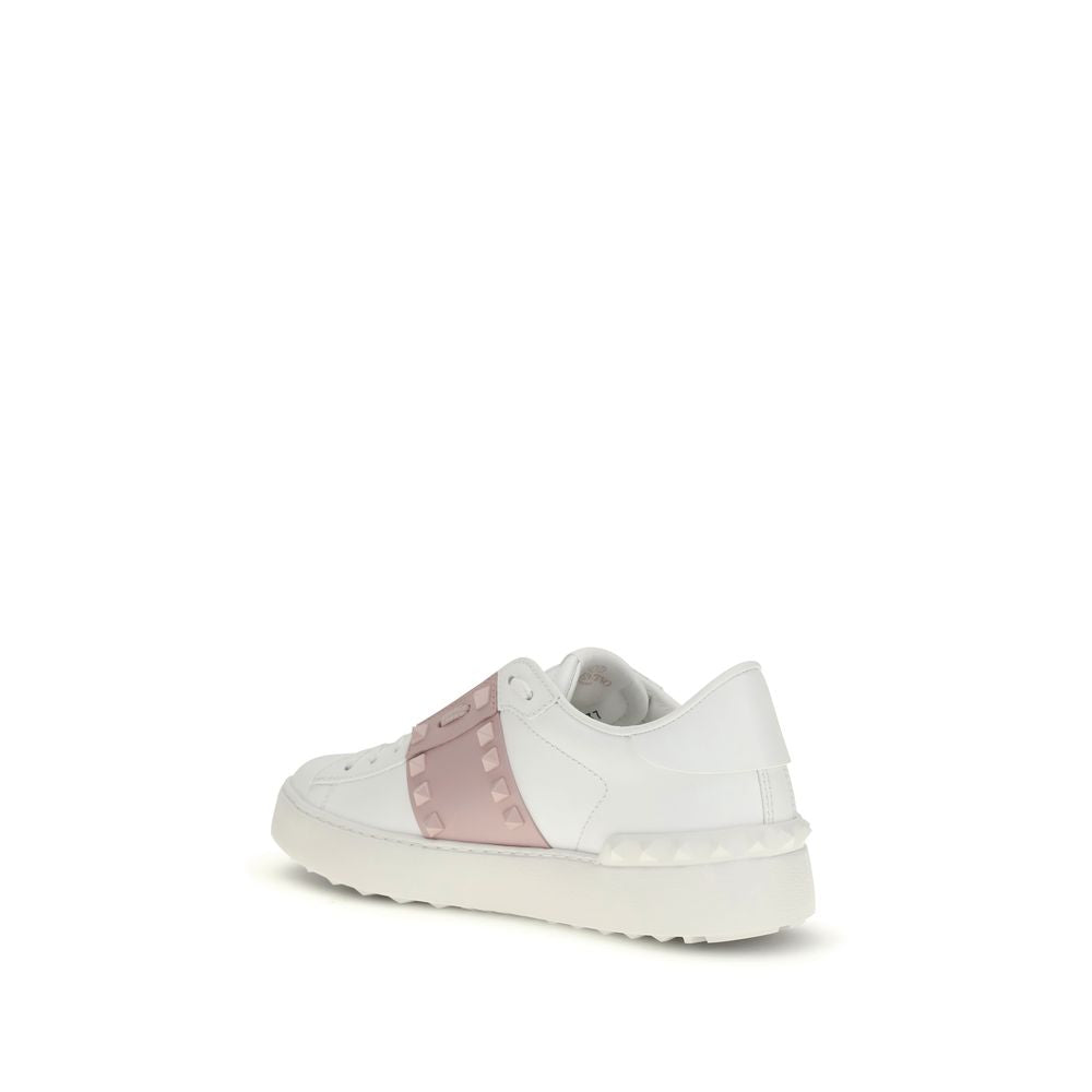 White Calf Leather Bos Taurus Low Top Sneakers