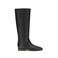 Black Calf Leather Bos Taurus Ankle Boots