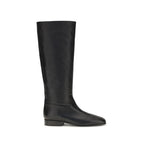 Black Calf Leather Bos Taurus Ankle Boots