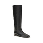 Black Calf Leather Bos Taurus Ankle Boots
