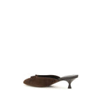Brown Calf Leather Bos Taurus Stiletto Heel Sandals