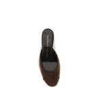 Brown Calf Leather Bos Taurus Stiletto Heel Sandals