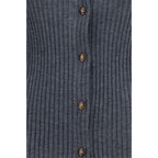 Gray Cashmere Cardigan