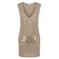 Beige Cotton Women Dress