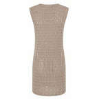 Beige Cotton Women Dress
