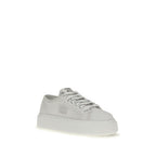 White Polyamide Platform Sneakers