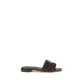 Brown Calf Leather Bos Taurus Flat Sandals