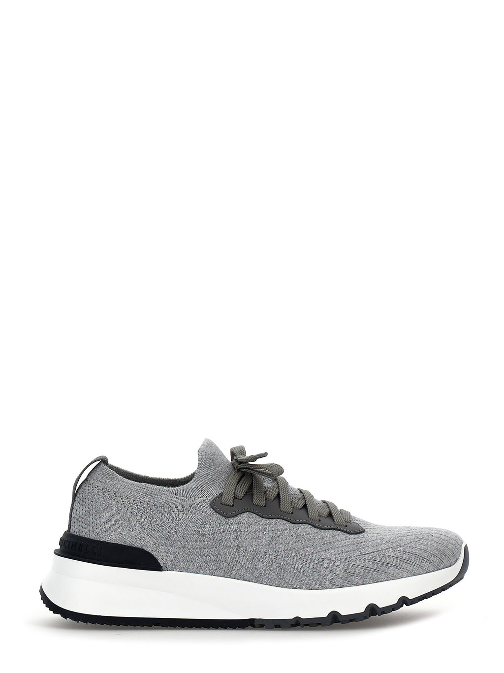 Gray Cotton Athletic Sneakers