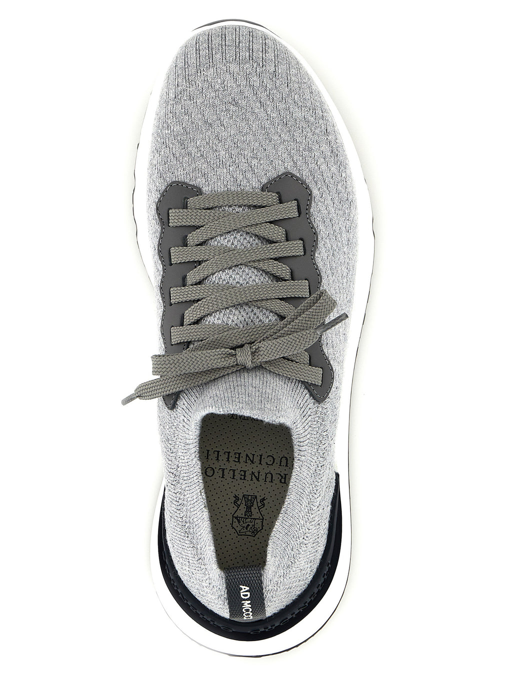 Gray Cotton Athletic Sneakers