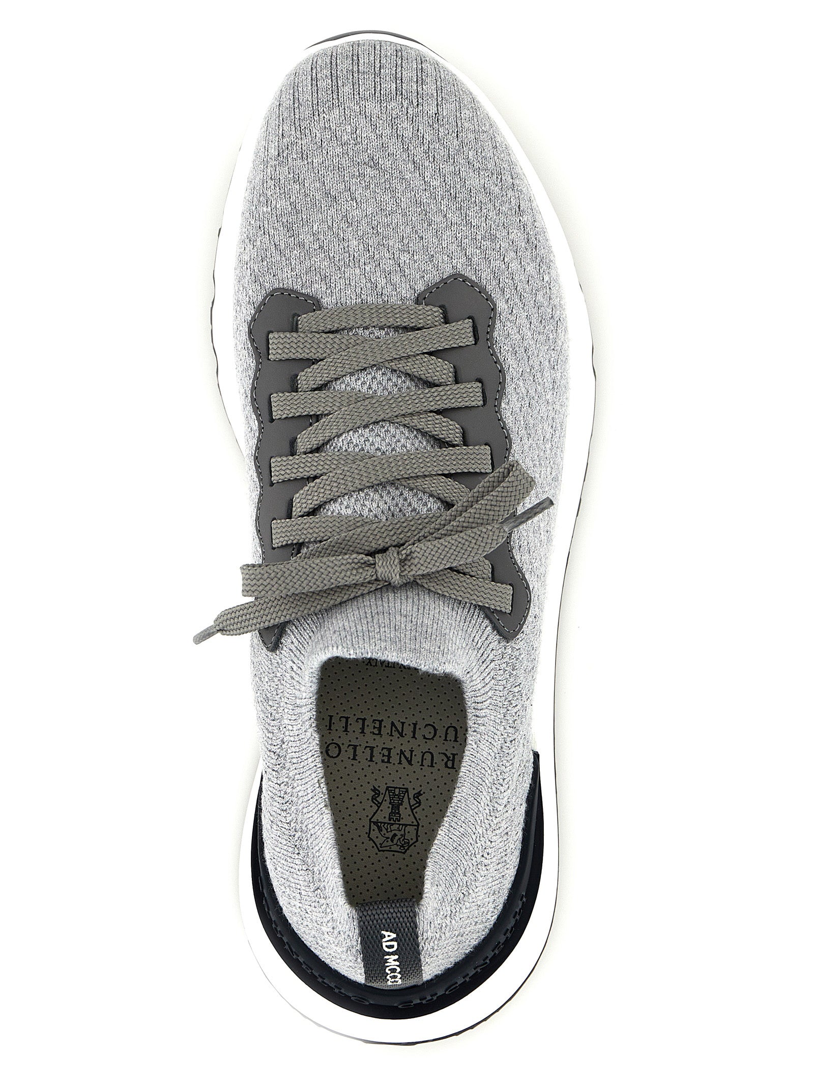 Gray Cotton Athletic Sneakers