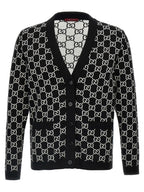 Bicolor Wool Cardigan