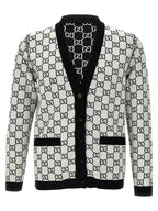Bicolor Wool Cardigan