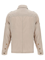 Beige Cotton Full-Length Jacket