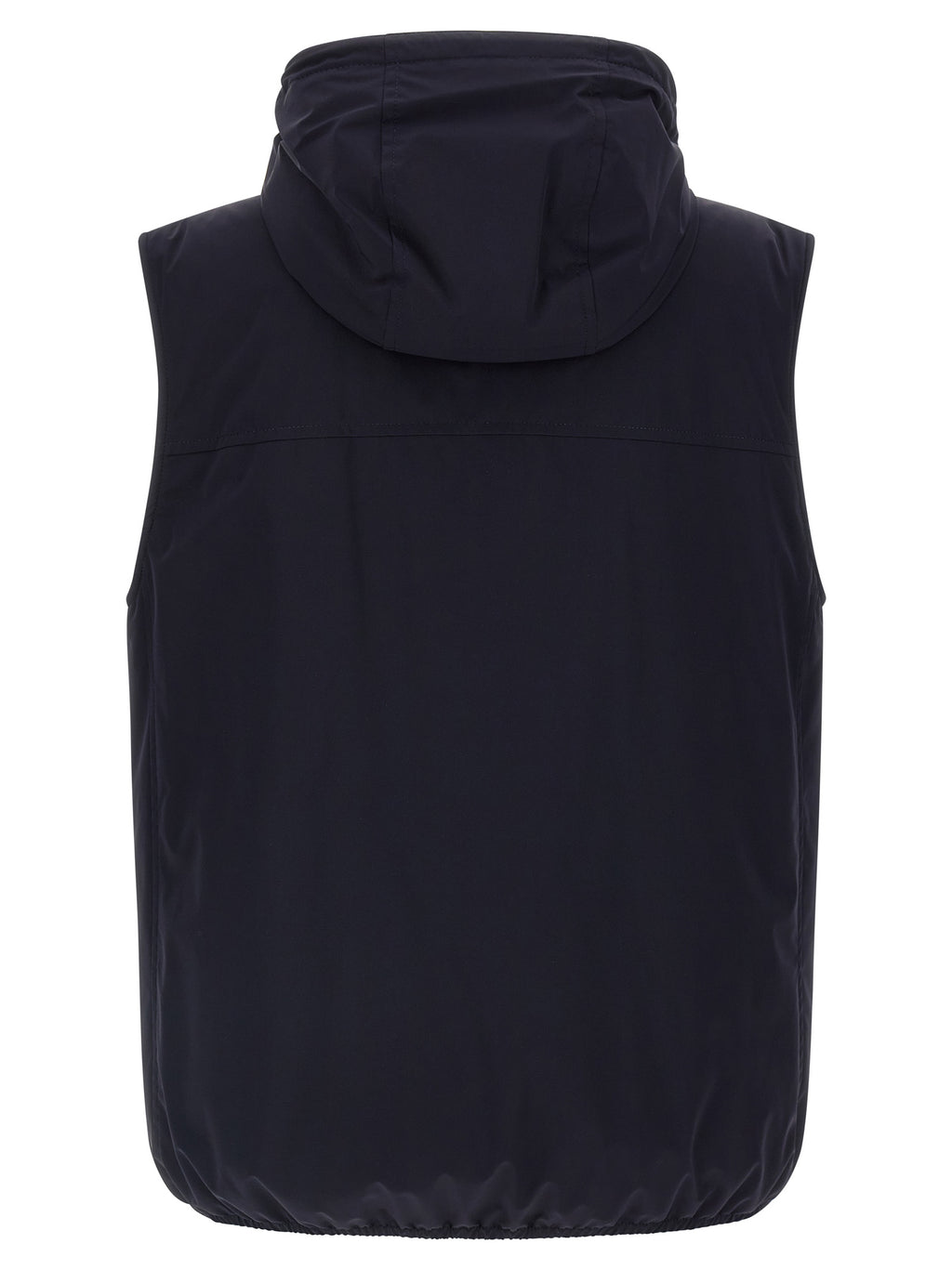 Blue Polyamide Sleeveless Jacket