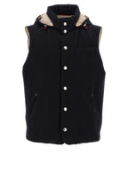 Black Wool Sleeveless Jacket