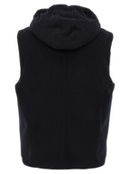 Black Wool Sleeveless Jacket