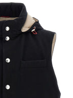 Black Wool Sleeveless Jacket