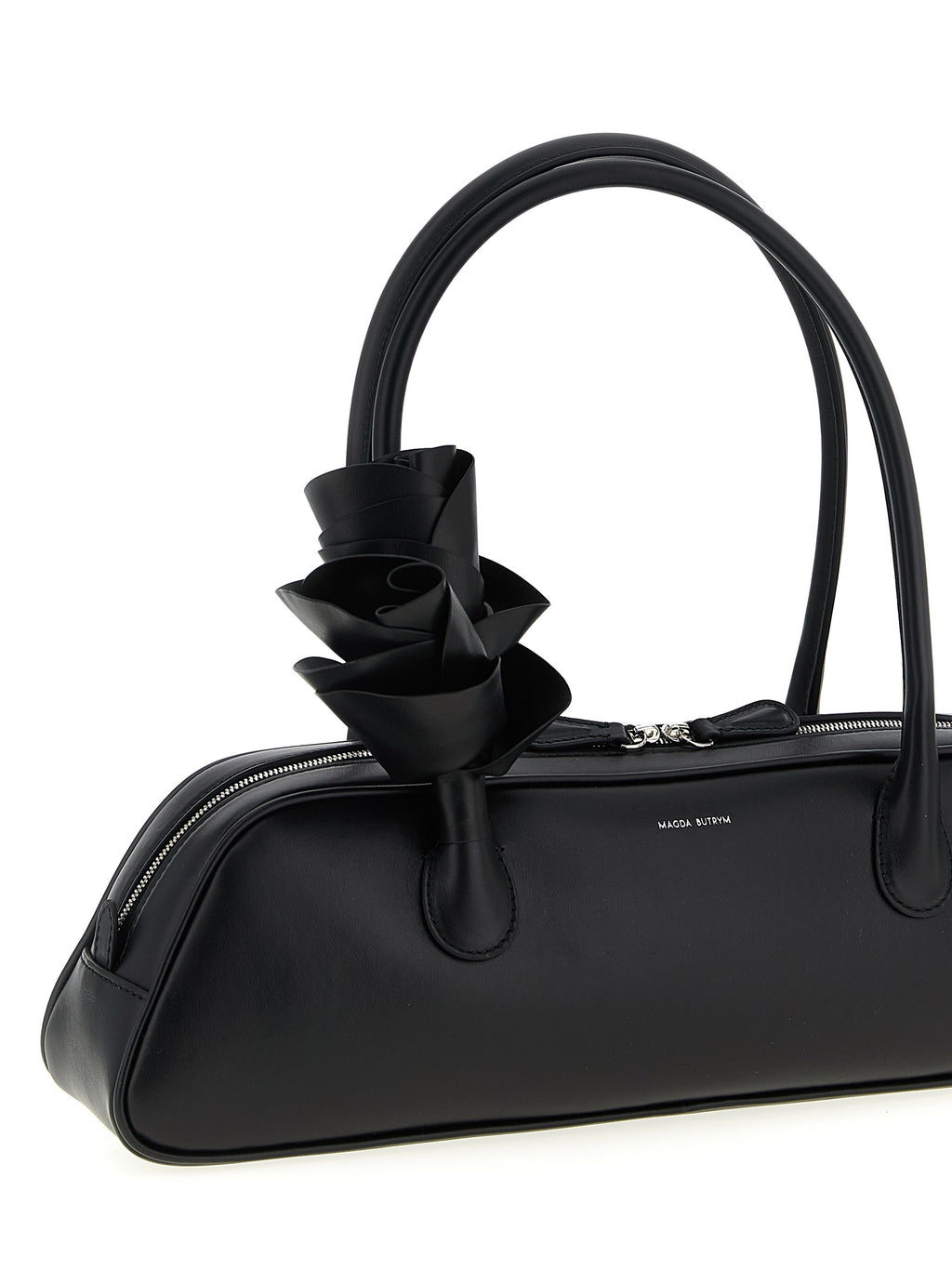 Black Calfskin Shoulder Bag