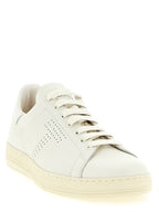 White Leather Low Top Sneakers