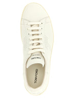 White Leather Low Top Sneakers