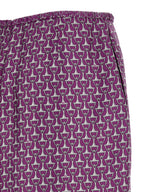 Purple Silk Midi Skirt
