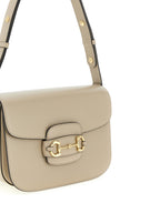 Beige Calfskin Shoulder Bag