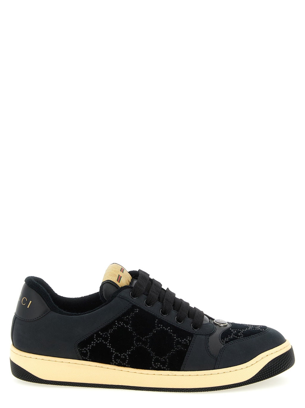 Black Cotton Low Top Sneakers
