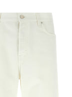 White Cotton Straight-Leg Jeans