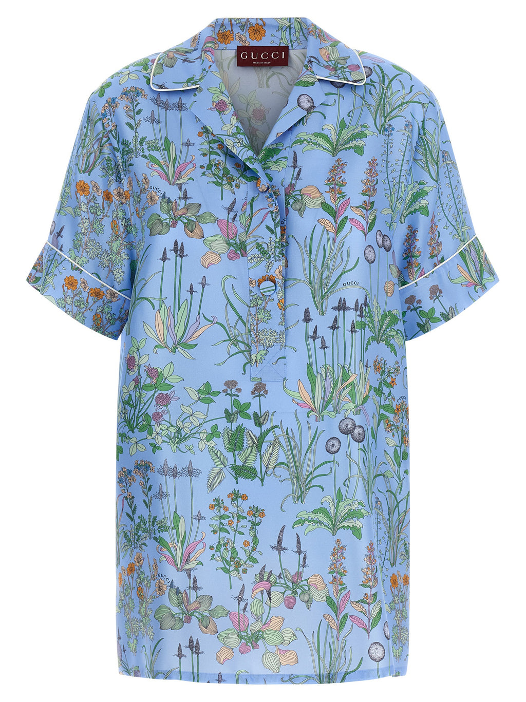 Blue Silk Blouse