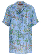 Blue Silk Blouse