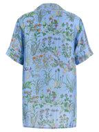 Blue Silk Blouse