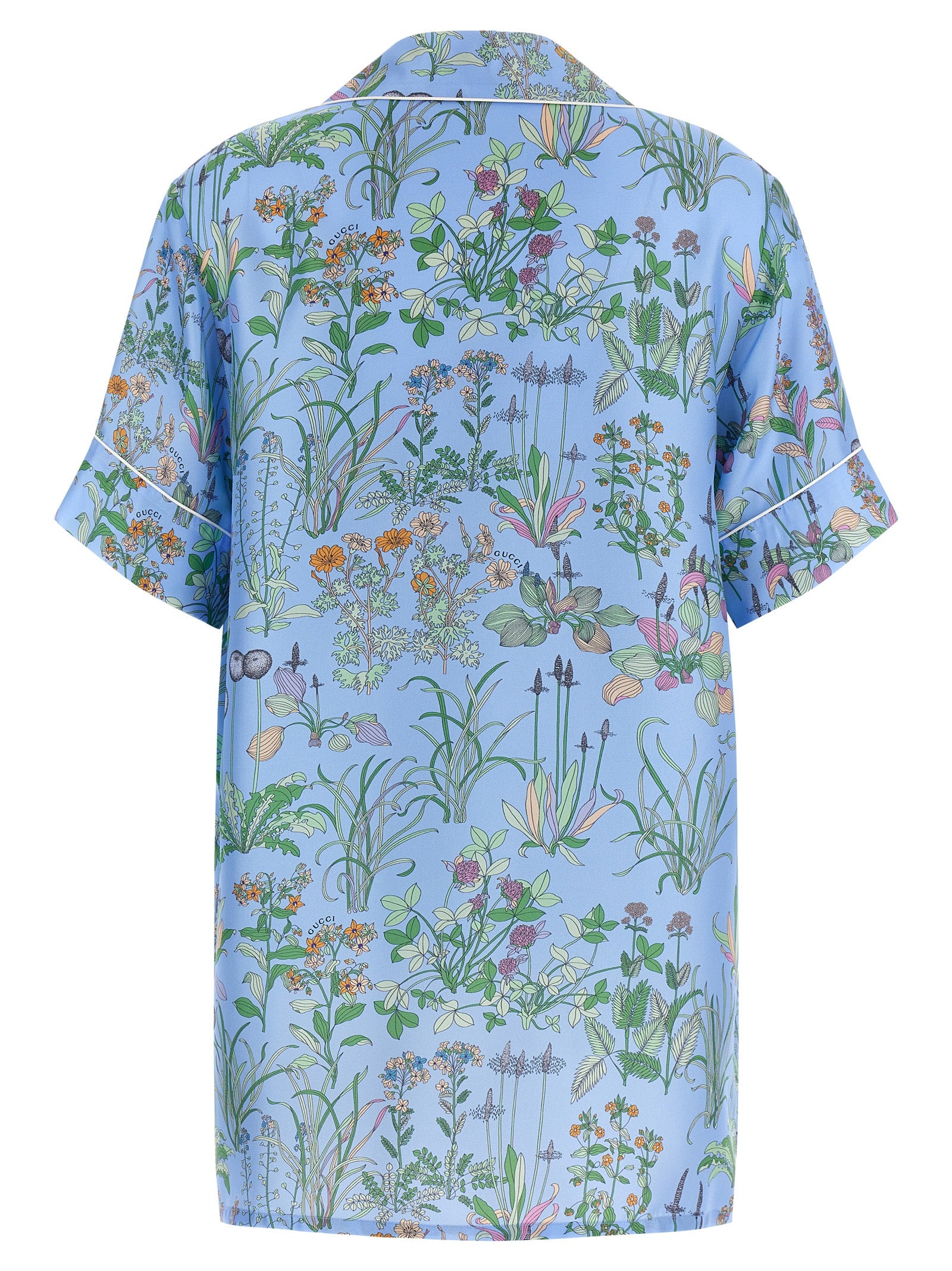 Blue Silk Blouse