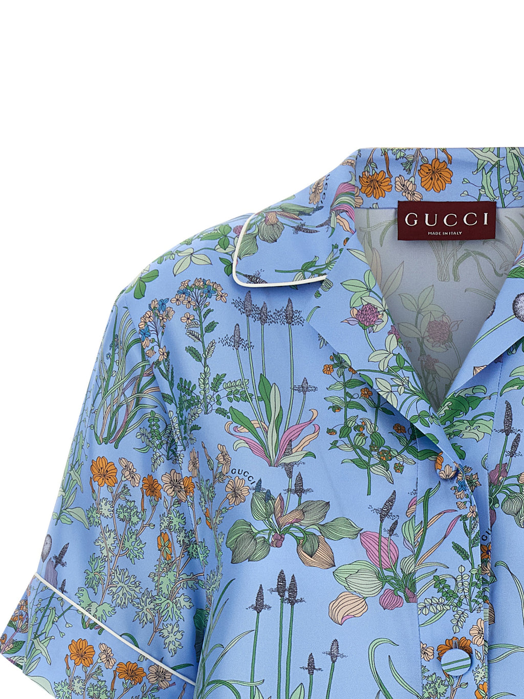 Blue Silk Blouse
