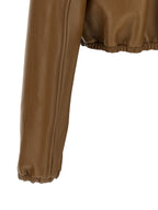 Beige Lamb Leather Leather Jacket