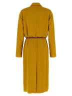 Bicolor Viscose Midi Dress