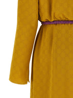 Bicolor Viscose Midi Dress