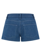 Blue Cotton Bermuda Shorts