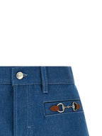 Blue Cotton Bermuda Shorts