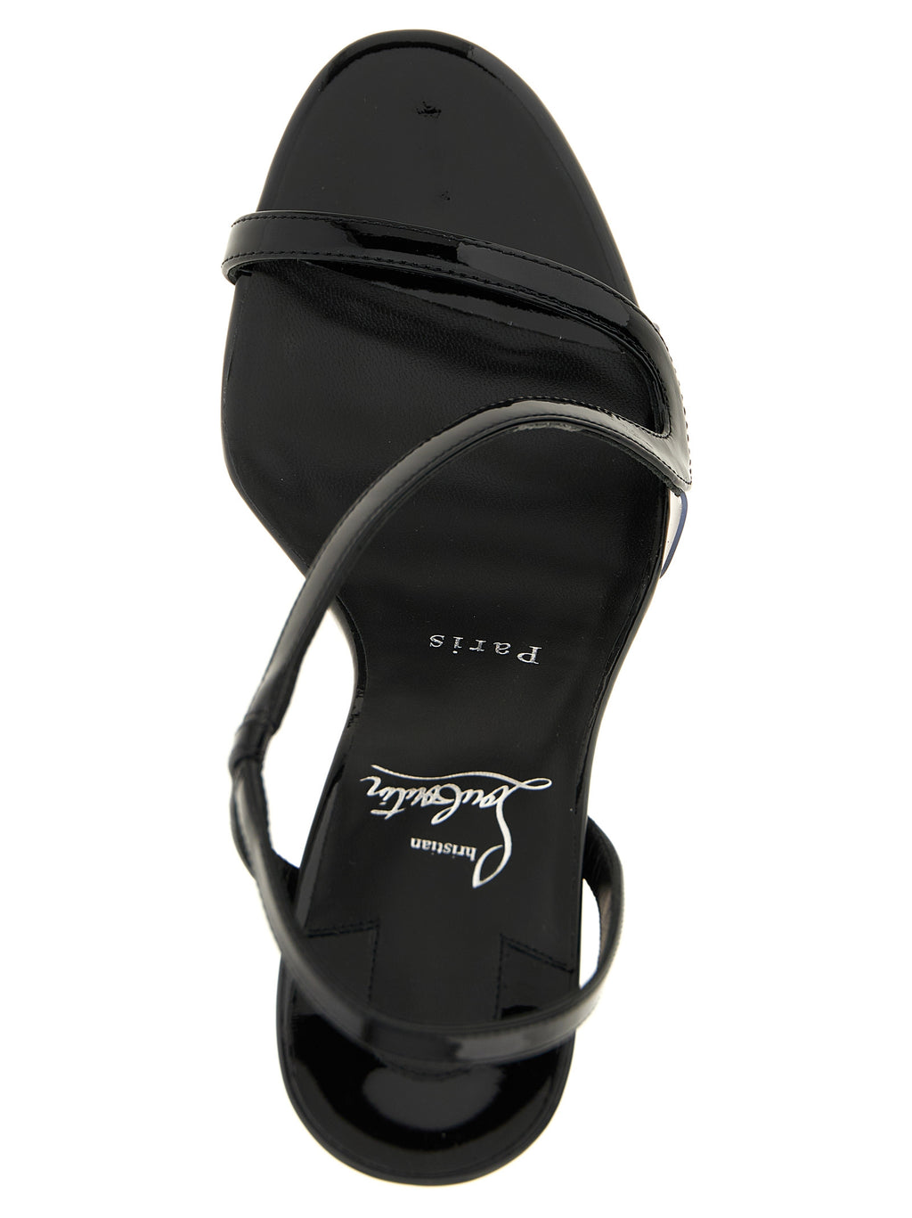 Black Calfskin Stiletto Heel Sandals