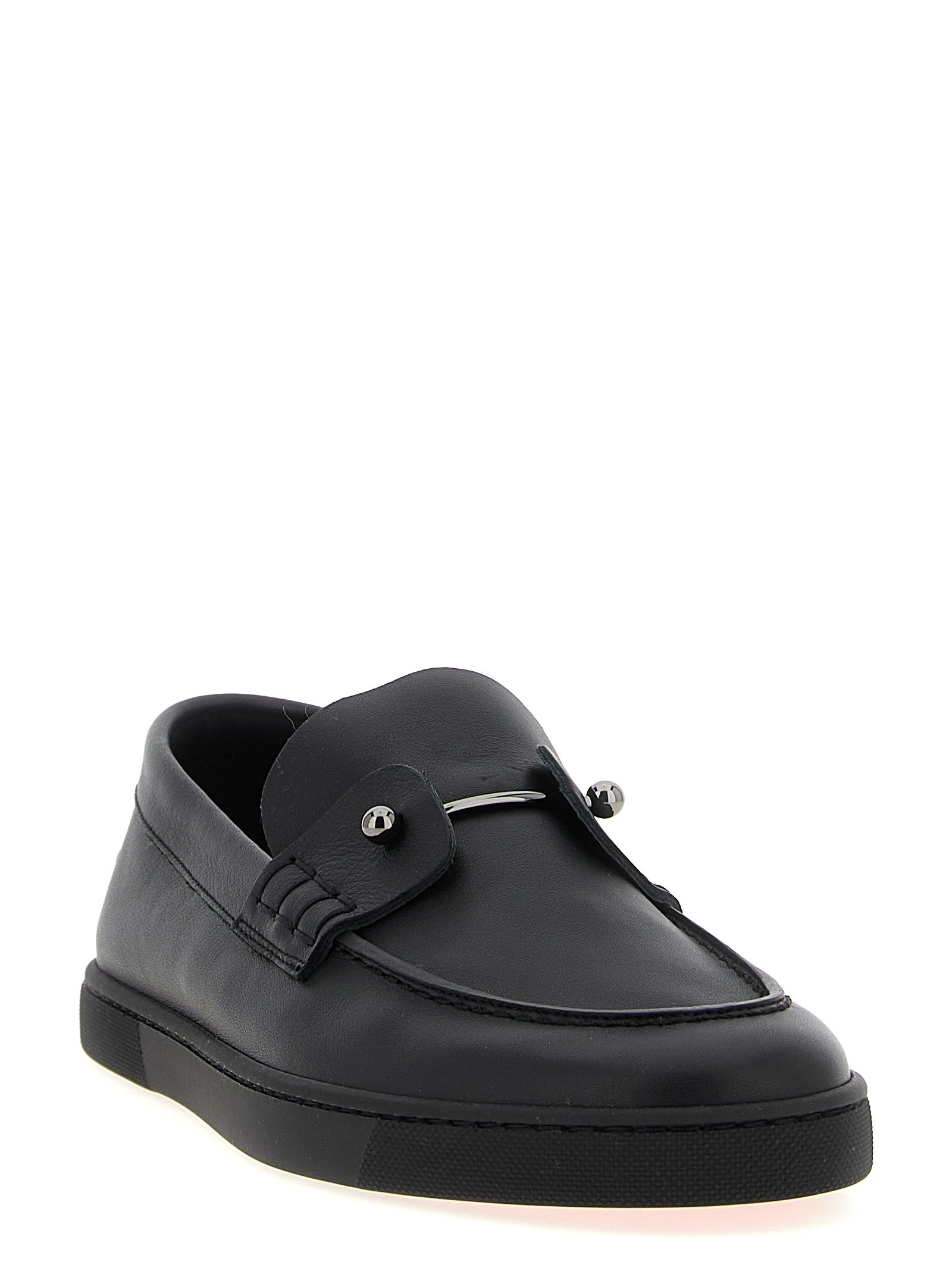 Black Calfskin Slip-On Loafers